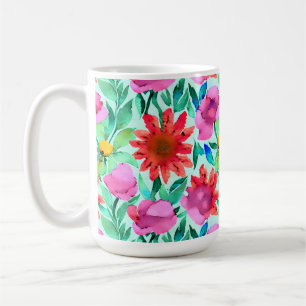 Pretty Watercolor Floral  Coffee Mug