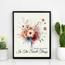 Pretty Watercolor Floral Inspirational Quote