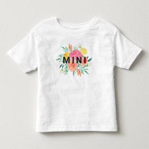 Pretty Watercolor Floral MINI Matching Toddler T-Shirt