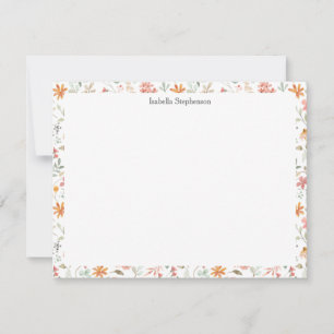 Pretty Watercolor Floral Pastel Personalised Card