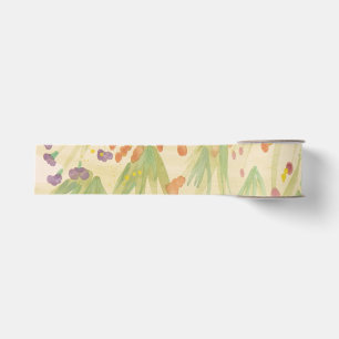 Pretty watercolor floral ribbon grosgrain ribbon