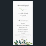 Pretty Watercolor Floral Wedding Program Programme<br><div class="desc">Elegant watercolor garden flowers and foliage,  wedding program. Program features lush greenery,  pink and white flowers and custom lines of text to list ceremony order of events,  wedding party names and a thank you message. Font styles can be customised. Designed to match our Timeless Floral Wedding Collection.</div>