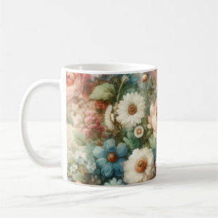 Pretty Watercolor Flowers Coffee Mug