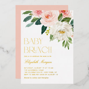 Pretty Watercolor Flowers Garden Baby Brunch