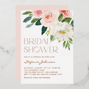 Pretty Watercolor Flowers Garden Bridal Shower