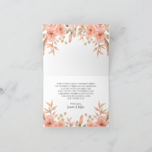 Pretty Watercolor Flowers Spring Thank You Card
