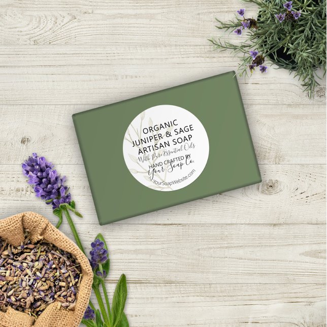 Pretty Watercolor Greenery Handmade Soap Labels (Creator Uploaded)