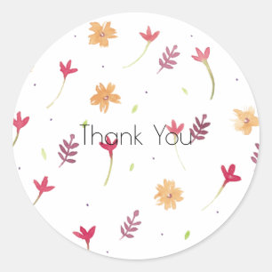 Pretty Watercolor Orange Flower Sticker 