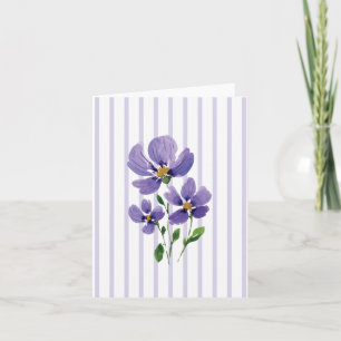 Pretty Watercolor painted violets Card