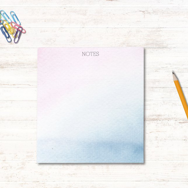 Pretty Watercolor Pink Blue Pastel Notepad (Creator Uploaded)