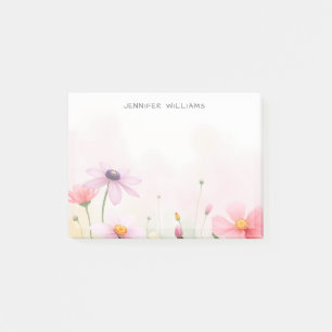 Pretty Watercolor Wildflowers Meadow Post-it Notes