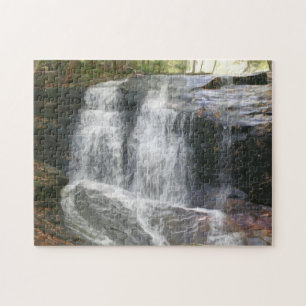 Pretty Waterfall Oil Photo Painting  Jigsaw Puzzle