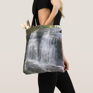 Pretty Waterfall Oil Photo Painting Tote Bag