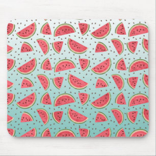 Pretty watermelon slices and seeds pattern mouse mat