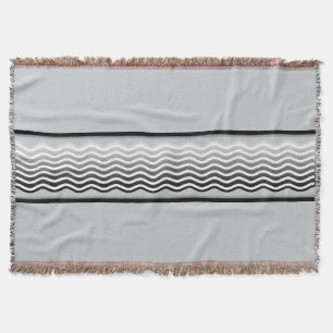 Pretty Waves grey gradients + your backgr. & idea Throw Blanket