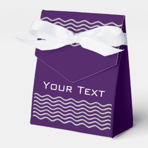 Pretty Waves silver + your backgr., text & ideas Favour Box