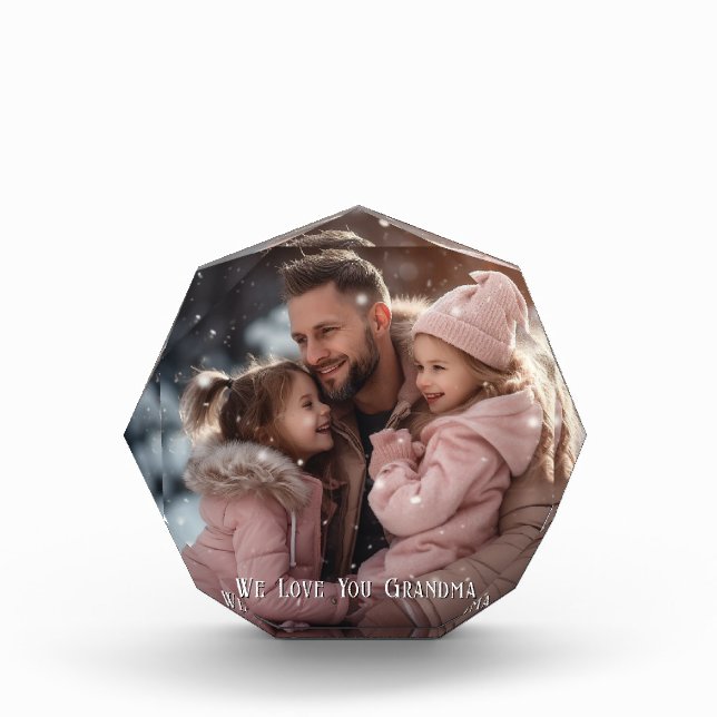 Pretty We Love You Grandma Photo Block (Front)