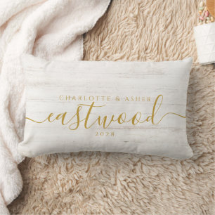 Pretty Wedding Couple Name  Lumbar Cushion