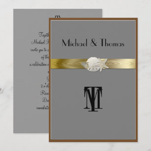 Pretty Wedding Invitation, Starfish, Sand Dollar Invitation