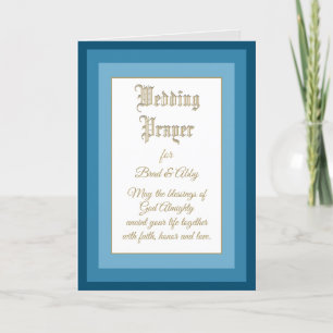 Pretty Wedding prayer custom card