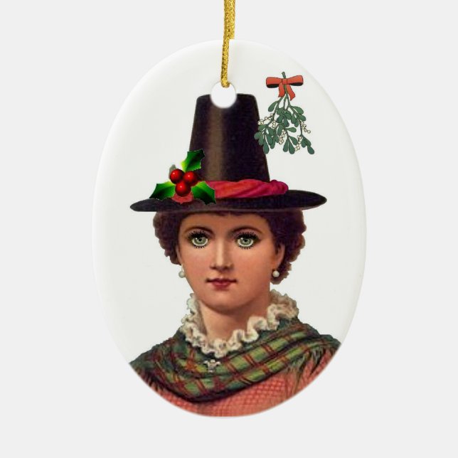 Pretty Welsh Girl Ornament (Front)