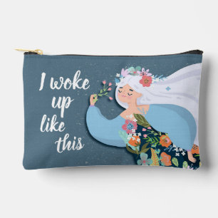 Pretty Whimsical Flower Lady Quote Accessory Pouch