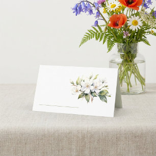Pretty white apple blossom table name place card