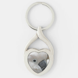 Pretty White Cockatoo Key Ring