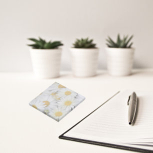 Pretty White Daisies Floral Post-it Notes