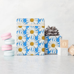 Pretty White Daisy Flower Blossom - Floral Fashion Wrapping Paper