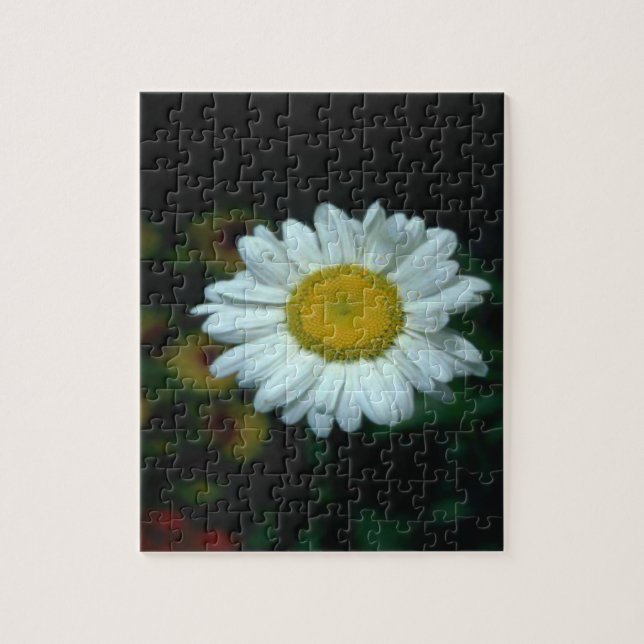 Pretty White Daisy Flower Jigsaw Puzzle (Vertical)