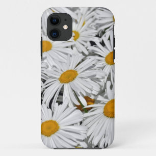 Pretty white daisy print phone case