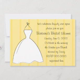 Pretty White Dress Invitation