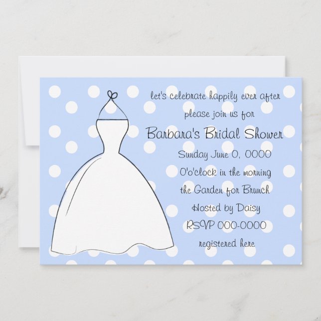 Pretty White Dress Invitation (Front)