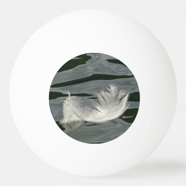 Pretty white feather ping pong ball (Front)