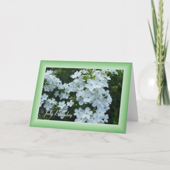 Pretty White Flowers Card (Front)