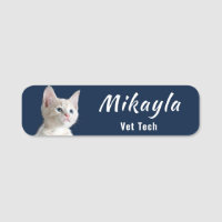 Pretty White Kitty Vet Tech