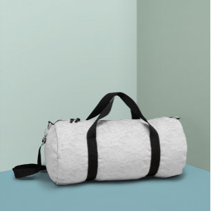 Pretty White Lace Look Delicate Duffle Bag