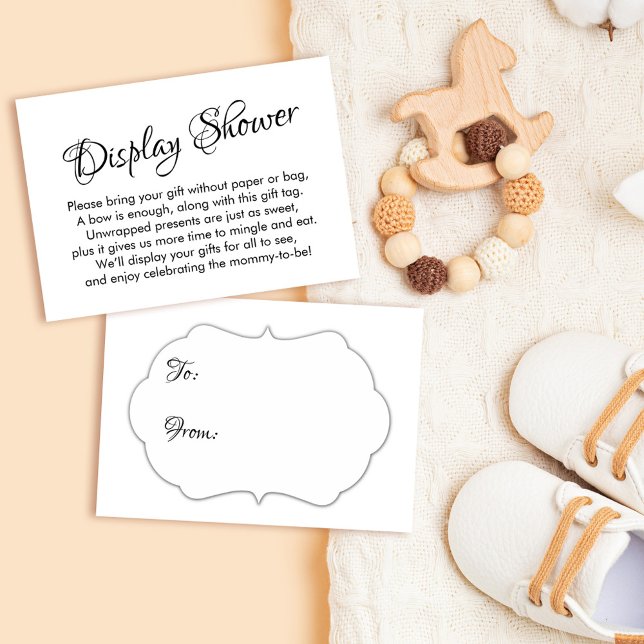 Pretty, White No Wrap Baby Shower Gift Card (Creator Uploaded)