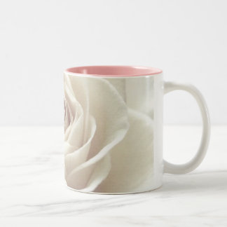 pretty white rose mug