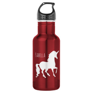 Pretty White Unicorn Silhouette Girls Beautiful 532 Ml Water Bottle