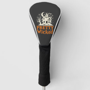 Pretty Wicked Halloween Haunted House_1 Golf Head Cover