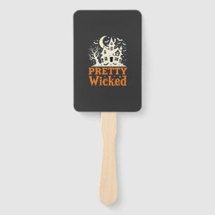 Pretty Wicked Halloween Haunted House_1 Hand Fan