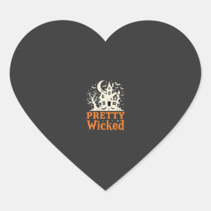 Pretty Wicked Halloween Haunted House_1 Heart Sticker