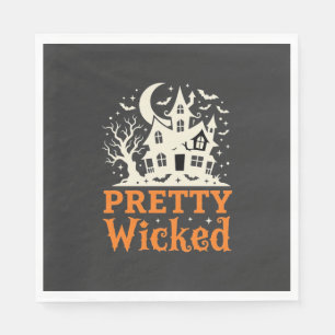 Pretty Wicked Halloween Haunted House_1 Napkin