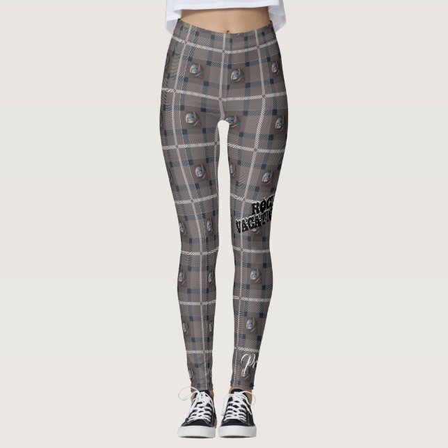 Pretty Wicked "Siren Plaid" Leggings - Grey (Front)