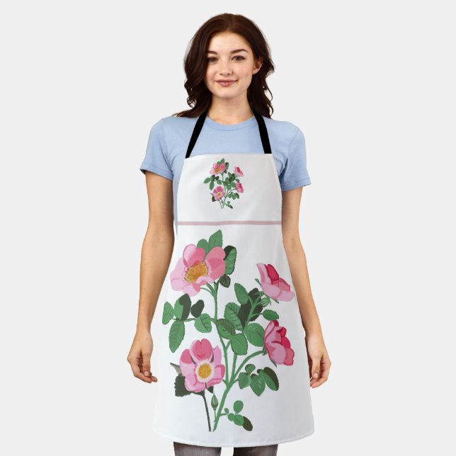 Pretty Wild Pink Rose Apron (Worn)