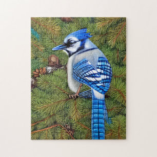 Pretty Wilderness Blue Jay Jigsaw Puzzle