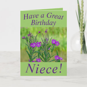 Pretty Wildflower Birthday Card for Niece