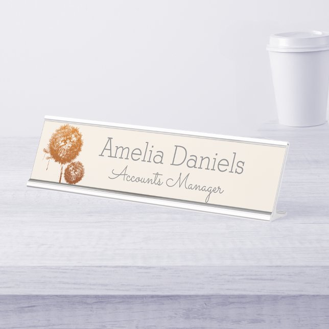 Pretty Wildflower Monogram Name Plate (Creator Uploaded)
